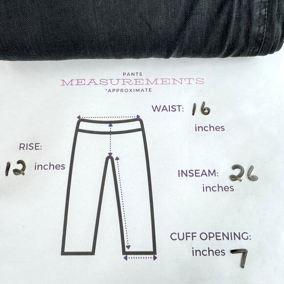 Peruvian Connection Womens Straight Denim Jeans Size 10 Split Hem Black - Picture 5 of 5
